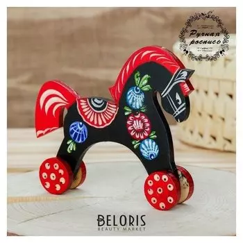 Сувенир «Лошадка», большая, городецкая роспись