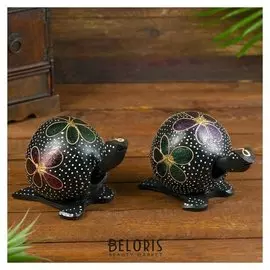 Сувенир-маятник дерево "Черепаха с качающейся головой" 17х10х10 см