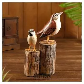Сувенир "Пара птиц" дерево 15х10х25 см