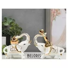 Сувенир под фарфор "Слоны с золотыми слитками"