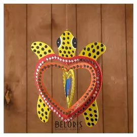 Сувенир подвесной "Черепашка" МДФ 25х25х0,5 см