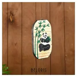Сувенир подвесной "Панда" дерево 12х13х15 см