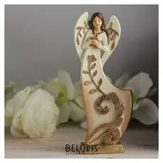 Сувенир полистоун "Ангел-девушка со звёздой. узор" 24,5х9,5х3,5