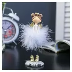 Сувенир полистоун "Ангелочек-сердечко пушок" 17,5х6х5,5 см