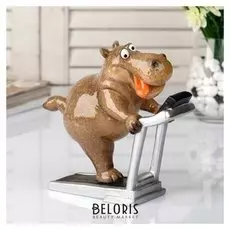 Сувенир полистоун "Бегемот на дорожке" 19х16 см