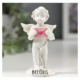 Сувенир полистоун "Белоснежный ангел романтик" 8х4,5х2,5 см