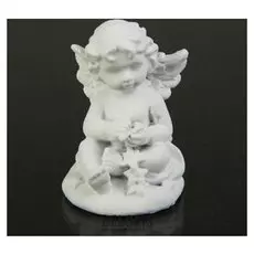 Сувенир полистоун "Белоснежный ангел со звёздочками" 4х3х2,5 см