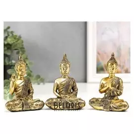 Сувенир полистоун "Будда в тоге с узорами" 11х7,7х4,5 см