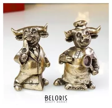 Сувенир полистоун "Буйвол повар/бизнесмен" 10х4х7 см