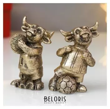 Сувенир полистоун "Буйвол - спортсмен" 7,5х3х4,5 см