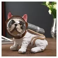 Сувенир полистоун "Бульдог-астронавт" 18х11х13 см