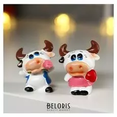 Сувенир полистоун "Бычок лялик - романтика" 5,5х4,7х3,5 см