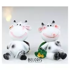 Сувенир полистоун "Бычок рома отдыхает на мешке/бочке с деньгами" 5,2х5,9х5,1 см