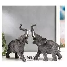 Сувенир полистоун "Чёрный слон" 23,5х22х10 см