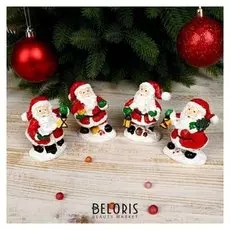 Сувенир полистоун "Дед мороз в красном кафтане с фонариком" 7,3х5,3х4 см