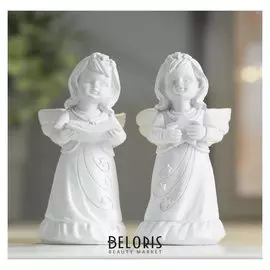 Сувенир полистоун "Девочка-ангел в белом" 9х4,5х5 см