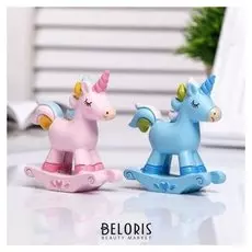 Сувенир полистоун "Единорог качалка" 7,5х6х2,5 см