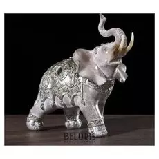 Сувенир полистоун "Индийский слон в праздничной попоне" под камень 16,5х18х8,5 см