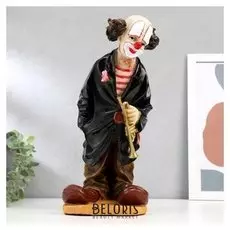 Сувенир полистоун "Клоун-трубач" 34,5х13,5х14,5 см