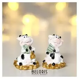 Сувенир полистоун "Коровка богатей-ка" 3,5х2,6х2,7 см