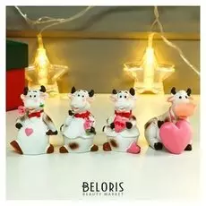 Сувенир полистоун "Коровка любава" 4,8х2,5х4,3 см