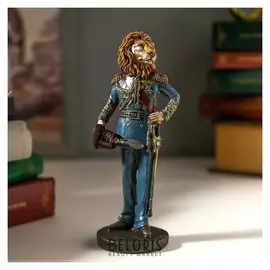 Сувенир полистоун "Лев в синем генеральском мундире" 16х6х7,5 см