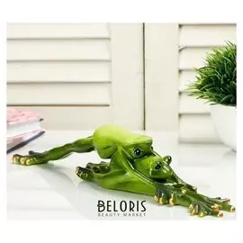 Сувенир полистоун "Лягухи - растяжка" 6х5,5х31 см