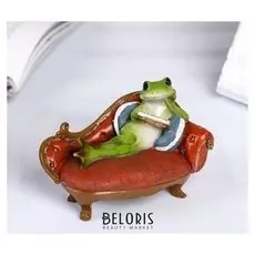 Сувенир полистоун "Лягушка на софе" 10x6x7cm