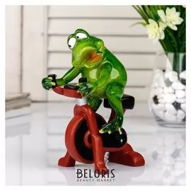 Сувенир полистоун "Лягушка спортсмен" 17,5х12 см