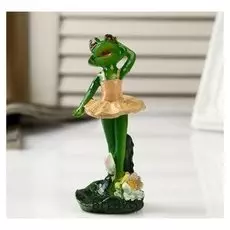 Сувенир полистоун "Лягушки балерины" 10x4 см