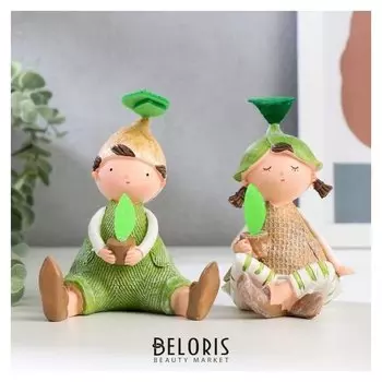 Сувенир полистоун "Малыш/малышка - росток" 15,5х9х7,3 см