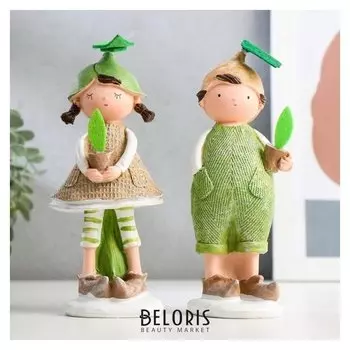 Сувенир полистоун "Малыш/малышка - росток" 21,5х8х6 см