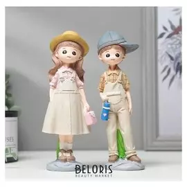 Сувенир полистоун "Малыши - школьный завтрак" набор 2 шт 19х7х6 см