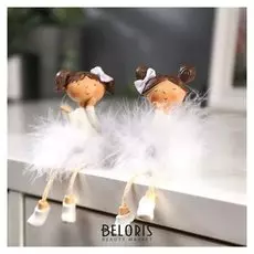 Сувенир полистоун "Малышка в пуховой юбке" 15х5х6 см