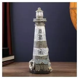 Сувенир полистоун "Маяк с зеркальной мозаикой и лачугой" 28,5х10,5х12,5 см