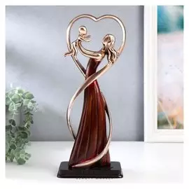 Сувенир полистоун "Мать и дитя" бордо 31,5х12,5х8 см