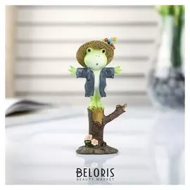 Сувенир полистоун миниатюра "Лягушонок-чучело" 10,5х4х5,7 см