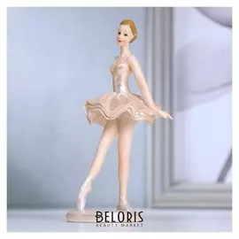 Сувенир полистоун "Миниатюрная балерина в перламутро-розовой пачке" 14х6х7 см