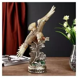 Сувенир полистоун "Орёл на разрушенной кирпичной стене" 33,5х24х10 см