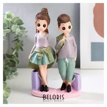 Сувенир полистоун "Парочка модников" набор 2 шт 16,5х5,3х7,4 см