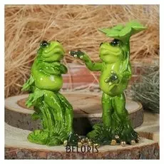 Сувенир полистоун "Парочка с цветком" 18 см (Набор 2 шт.)