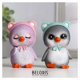 Сувенир полистоун "Пингвинчик в шапочке" 9,5х5,5х6,6 см