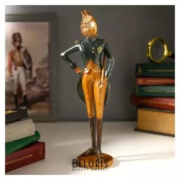 Сувенир полистоун "Попугай в зеленом камзоле" под дерево 31х7,5х11,5 см