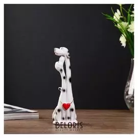 Сувенир полистоун "Пёсики - далматинцы с сердечком" 17х5,7х5,7 см