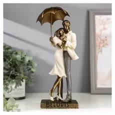 Сувенир полистоун романтика "Парочка под зонтом" 29х8х11 см