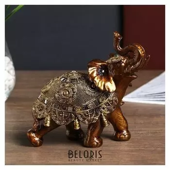 Сувенир полистоун "Слон в попоне с кисточками и зеркалами" 18х9х20,5 см