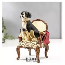 Сувенир полистоун "Собаки в кресле" 18,5х9,5х9,5 см