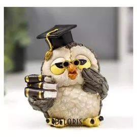 Сувенир полистоун "Совёнок - профессор" 9,8х6,5х9 см
