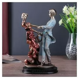 Сувенир полистоун "Танцующая пара" под бронзу 22,5х14х10,5 см