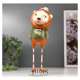 Сувенир полистоун "Важный лев на длинных ножках" 26х8х8 см